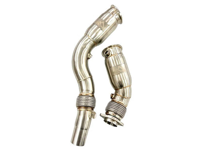 MAD Resonated S55 Downpipes w/ Flex Section | BMW F87 M2C F80 M3 F82/F83 M4