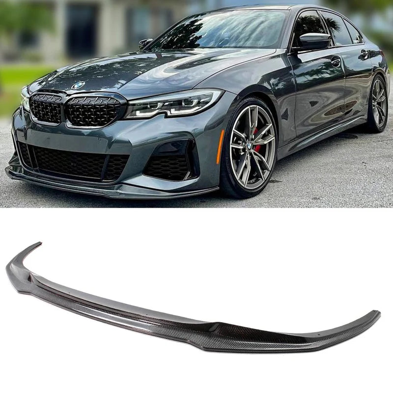 V Style Carbon Fiber Front Lip | BMW 3-Series (G20 Pre-LCI M Sport)