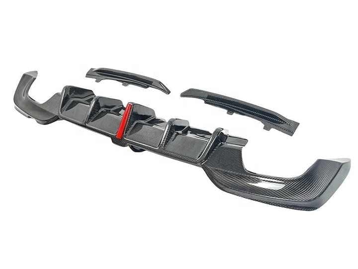 K Style Carbon Fiber Rear Diffuser with LED Light | BMW 3-Series (G20 Pre-LCI)