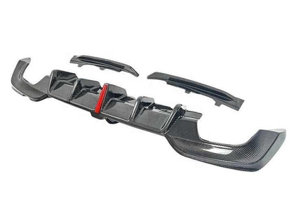 K Style Carbon Fiber Rear Diffuser with LED Light | BMW 3-Series (G20 Pre-LCI)