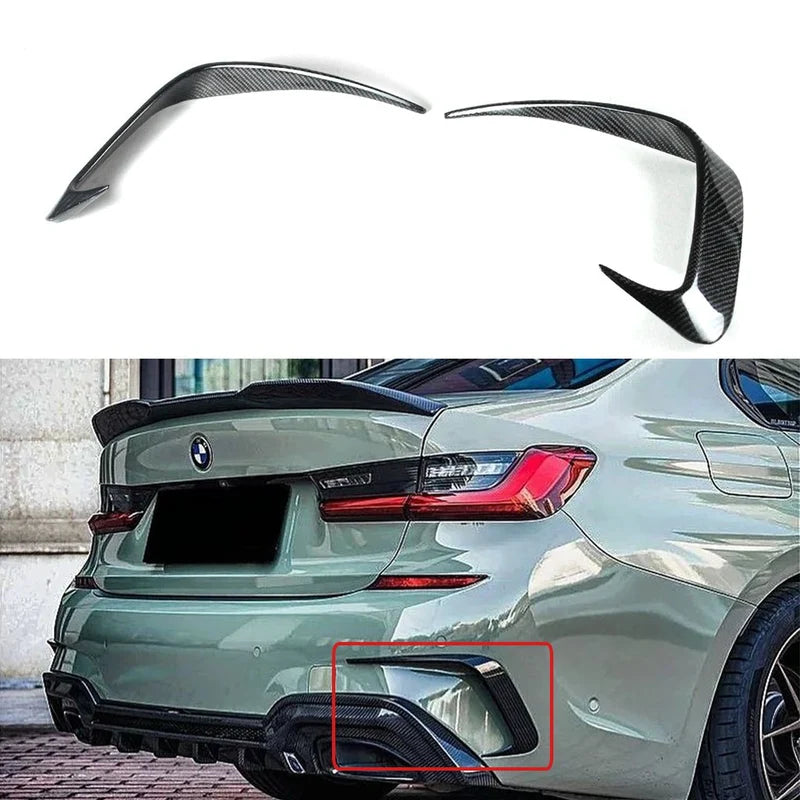 Carbon Fiber Rear Bumper Side Vent Canards | BMW 3-Series (G20 Pre-LCI M Sport)